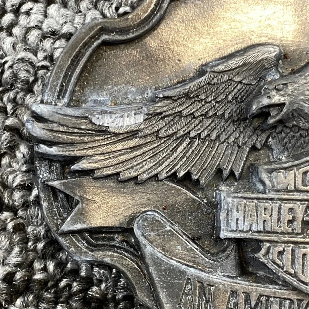 Vintage 1988 Harley Davidson Eagle Belt Buckle An American Legend Made USA H-88
